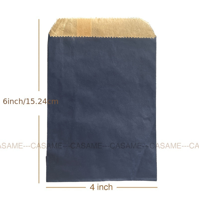 50pcs Kraft Paper Bags 15x10cm Wave Dot Brown and Wine Red for Gifts and Events