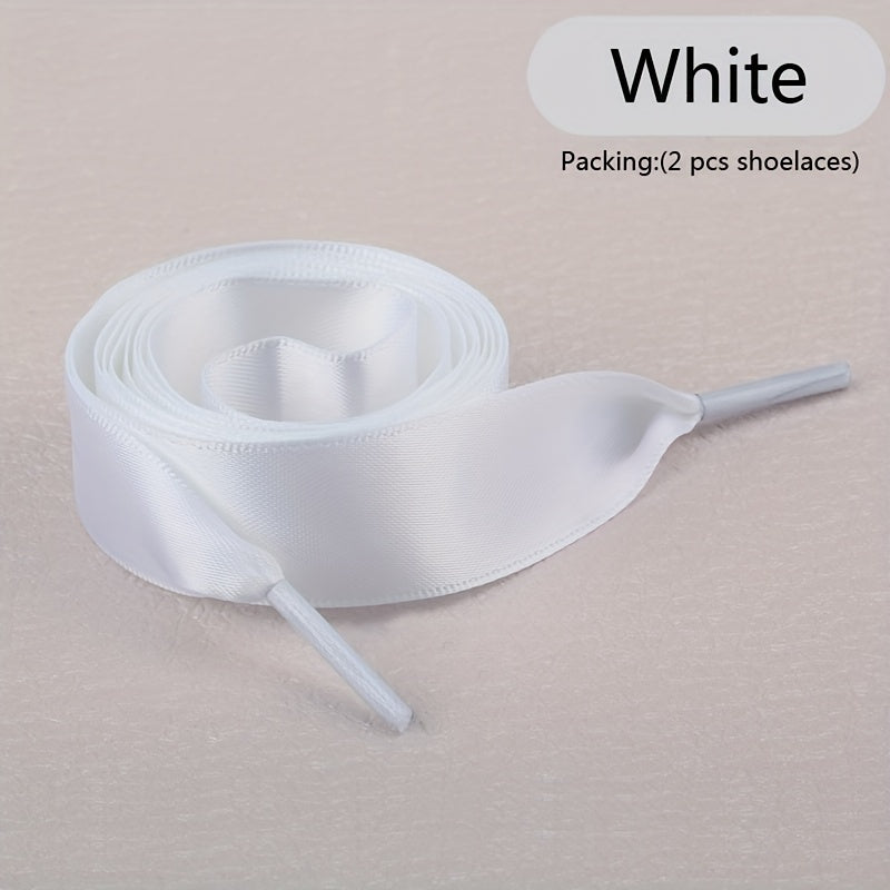 Unisex Polyester Shoelaces Solid Color for Sneakers and Boots