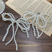 Women's Korean Style Pearl Bow Shoe Laces 2-Pack ABS Twisted Decor