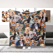 Dog Blanket Soft Flannel Throw for Dogs Cozy All-Season Bed Couch Use