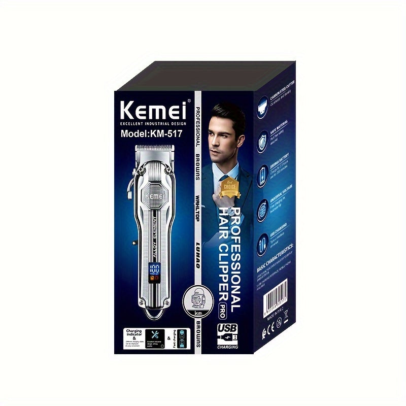 Electric Hair Clipper with LCD Display All-Metal Design