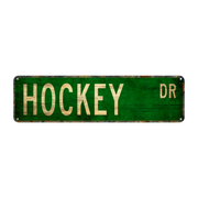 Vintage Metal Tin Sign Wall Art Instagram Style Hockey DR 15.75x3.94 Inches for Home Bar Cafe