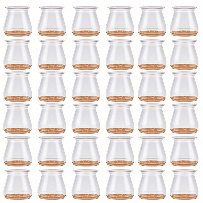 36 Silicone Chair Leg Floor Protectors with Felt Pads for Noise Reduction and Floor Protection