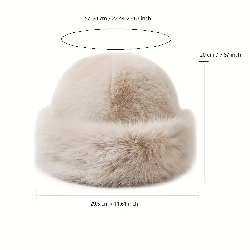 Women's Winter Fisherman Hat Insulated Windproof Coldproof Faux Fur Bucket Hat