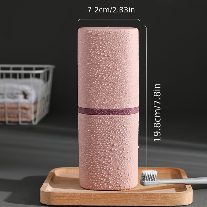 Portable Toothbrush Holder Case Travel Toothbrush Storage Box with Mouthwash Compartment