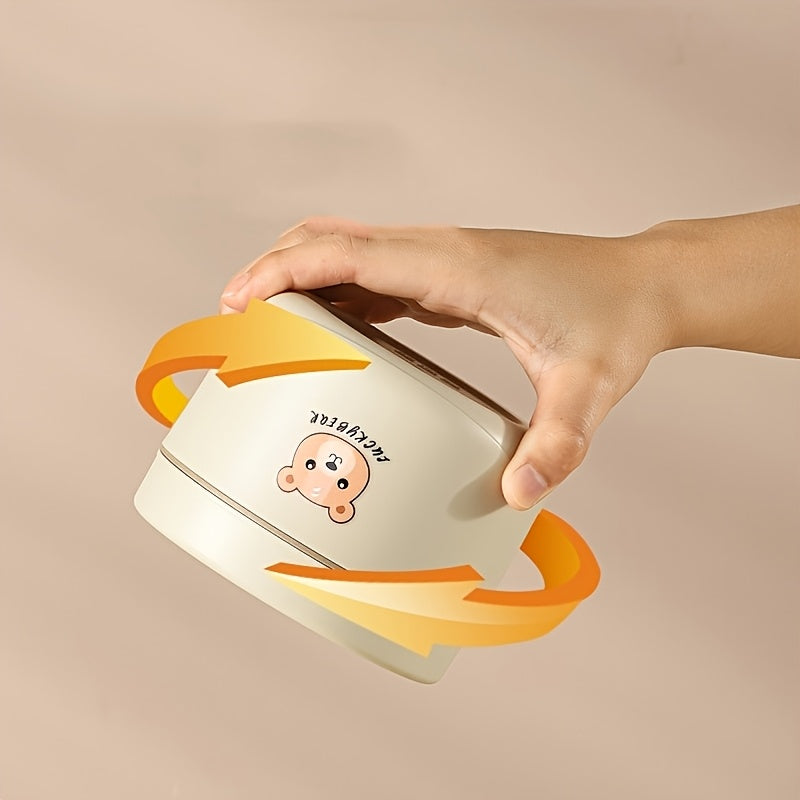 Stainless Steel Lunch Box with Microwave-Safe Soup Bowl Multi-Layer Bento for Students and Professionals