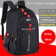Waterproof Travel Backpack Large Capacity Durable Nylon Business School Black