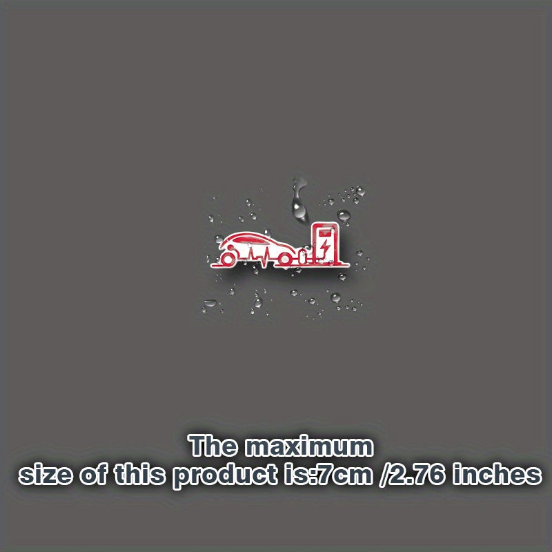 Electric Vehicle Charging Station Heartbeat Sticker Red Car Decal Durable Vinyl