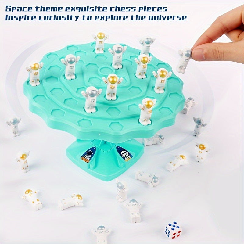 Kids Balance Spaceman Board Game Puzzle Stacking Balance Tree Green Plastic