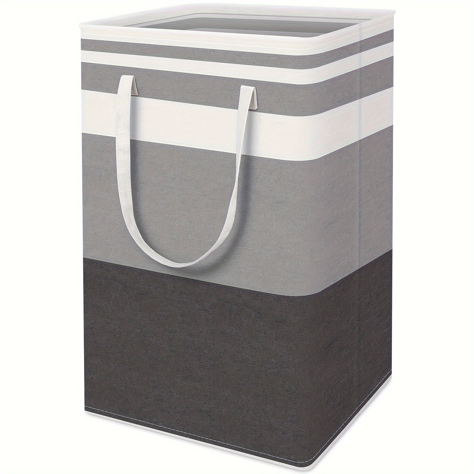 75L Waterproof Collapsible Laundry Hamper with Handles and Geometric Pattern