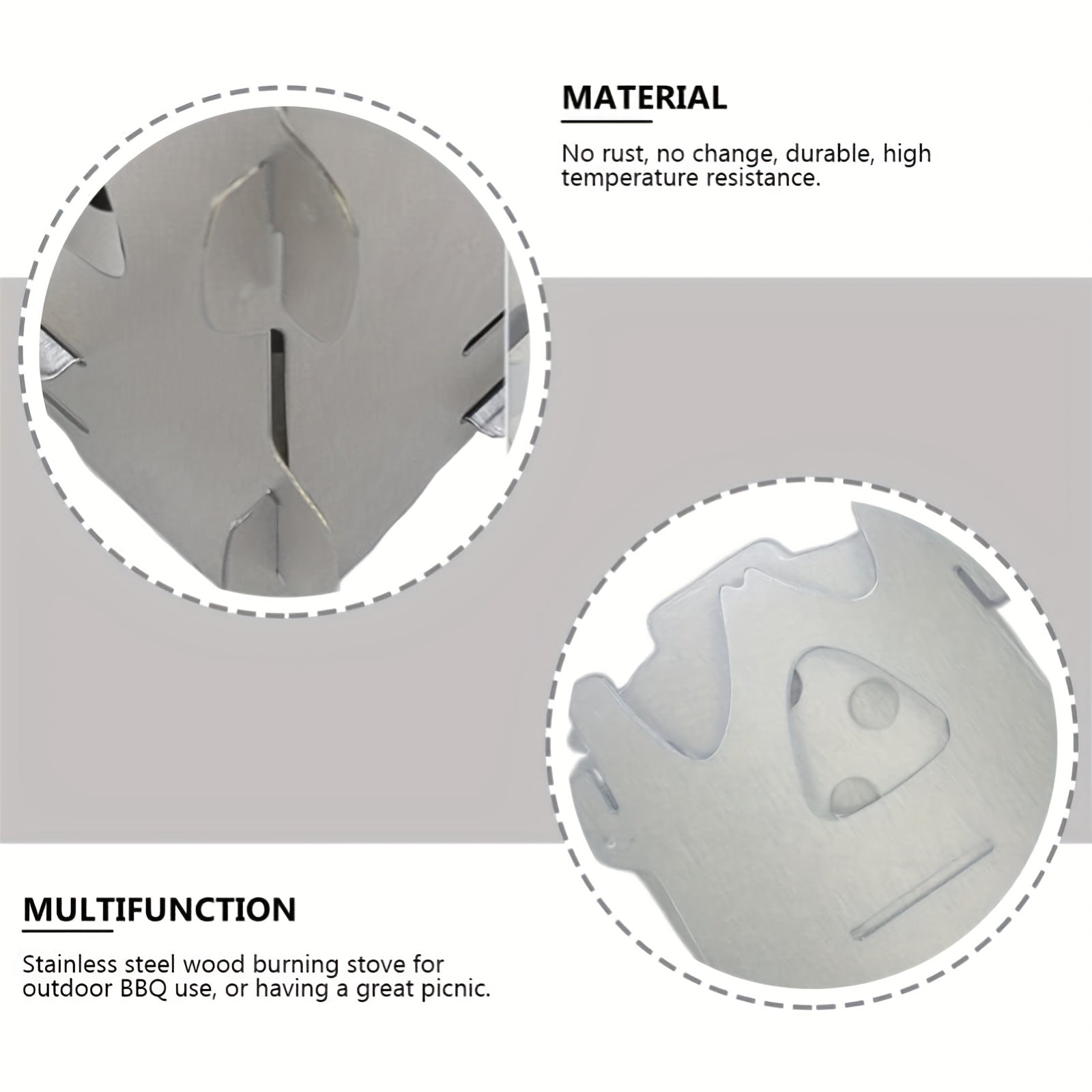 Foldable Camping Grill with Portable Stainless Steel Stove for Picnic and Backpacking