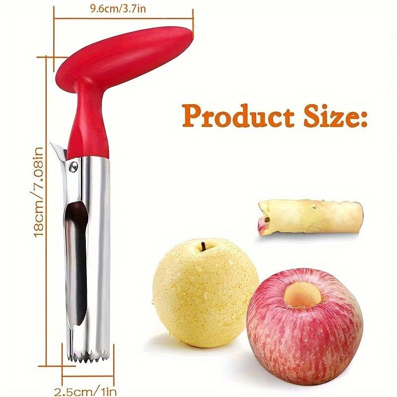 Stainless Steel Apple Corer with Ergonomic Handle for Fruits and Vegetables