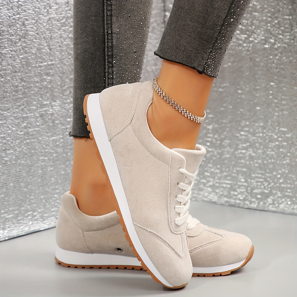 Women's Fashion Sneakers, Breathable Fabric, Low Top Casual Shoes