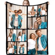 Personalized Couple Flannel Throw Blanket Soft Warm Gift for Couch Bed Camping