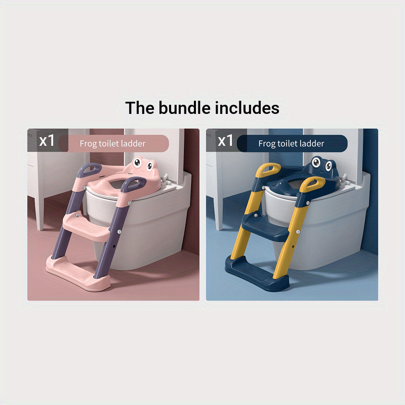 Kids' Green Plastic Toilet Trainer Ladder for Bathroom Training