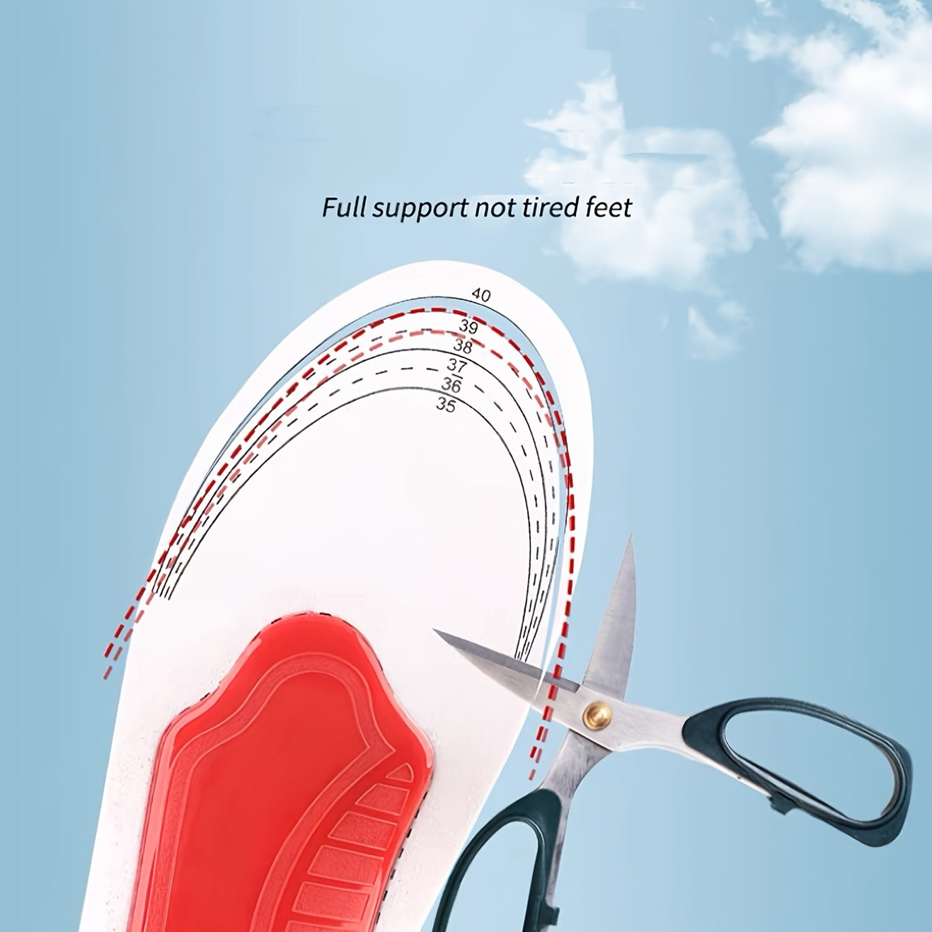 Unisex Shock-Absorbing Running Shoe Insoles for All Sizes and Comfort