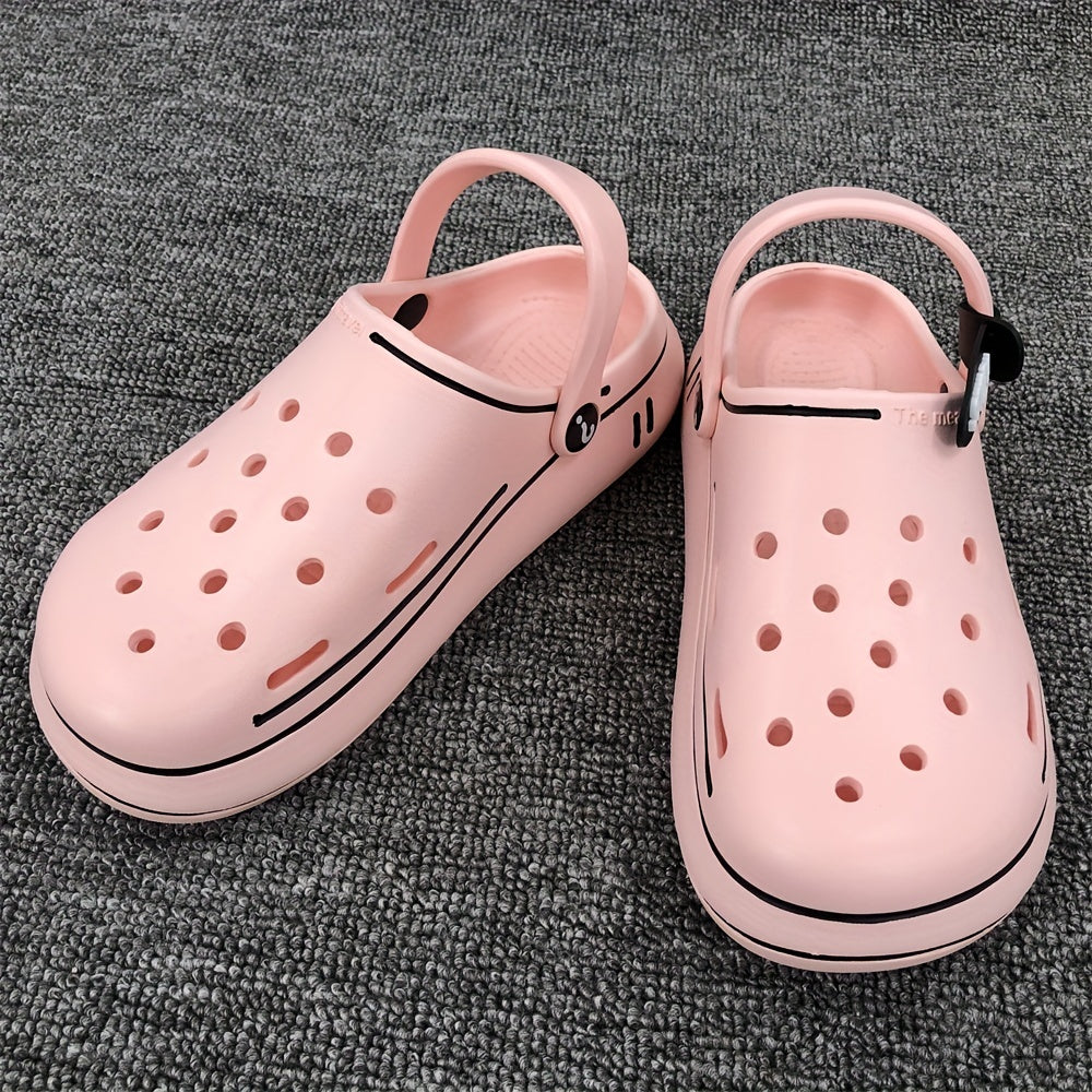 Women's Hollow Out Clogs Lightweight Breathable Solid Color Sandals