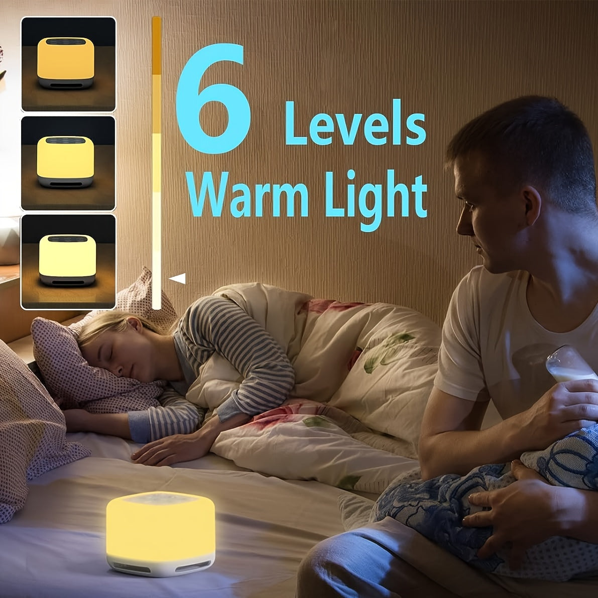 Rechargeable Portable Sleep Sound Machine with 7 Colors Night Light and 40 Soothing Sounds