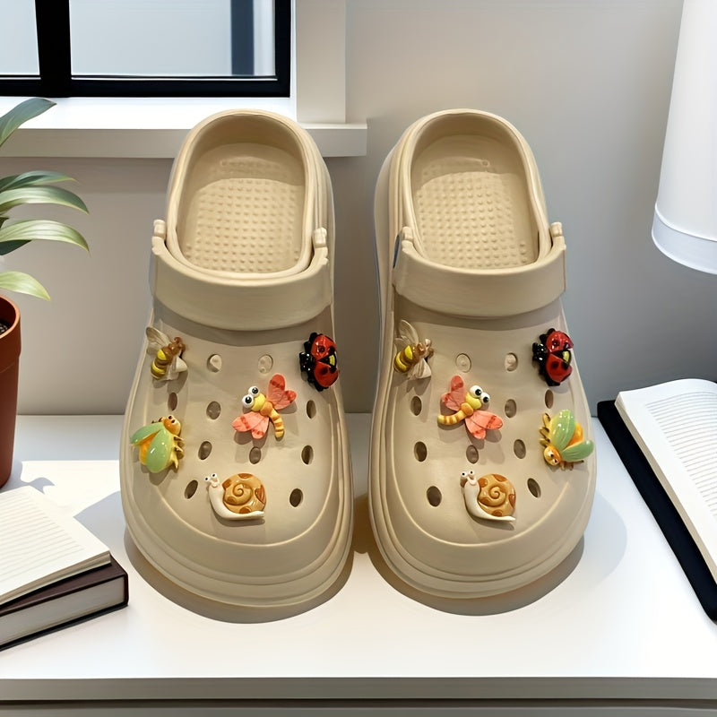 Women's Summer EVA Mesh Beach Shoes with Dragonfly and Bee Decor