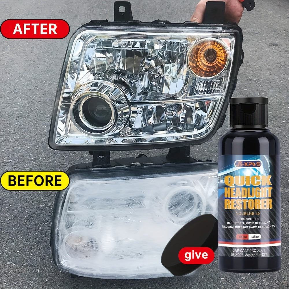Headlight Restoration Kit for Cars, Easy Yellowed Headlight Renewal