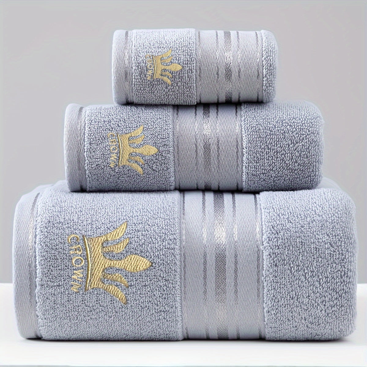 Velvet Towel Set 3-Piece Bath Hand Square for Hotel Home Spa