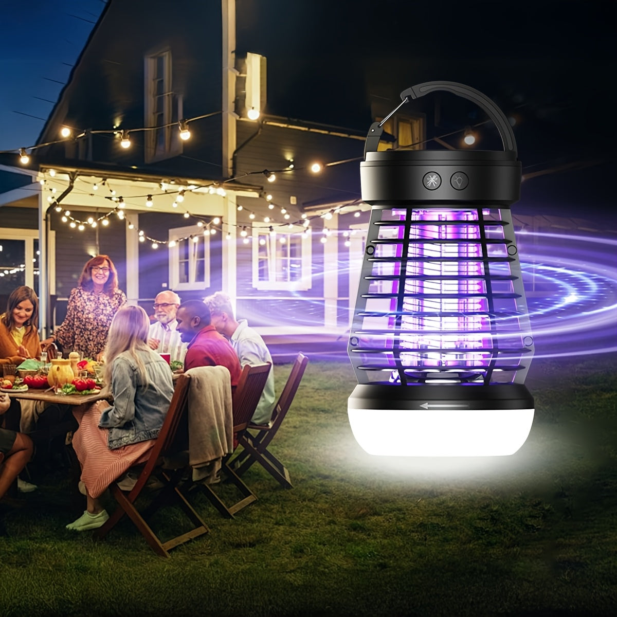 Outdoor LED Mosquito Trap Lantern USB Rechargeable Electric Insect Catcher