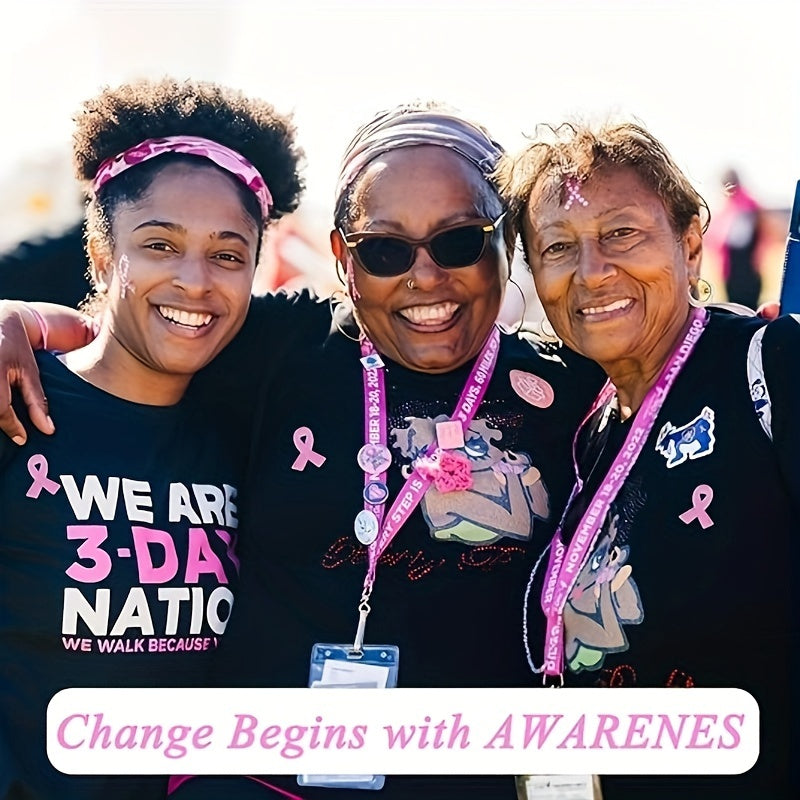 Pink Ribbon Awareness Lapel Pins for Charity Fundraising Survivor Recognition 6/12 Pack