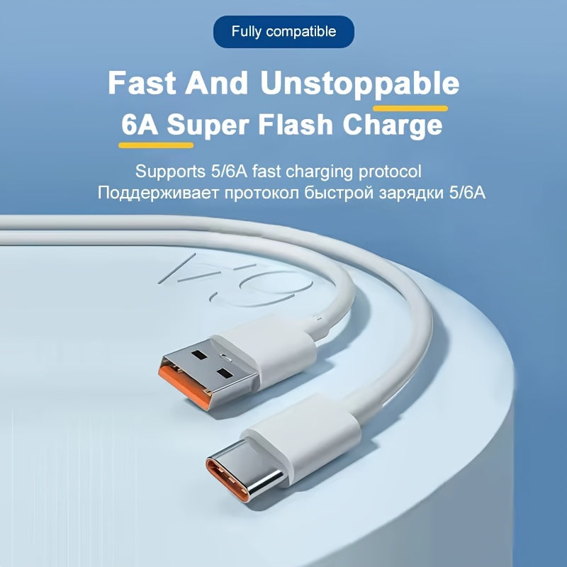 USB Type C Fast Charging Cable 66W for Xiaomi Huawei Notebook