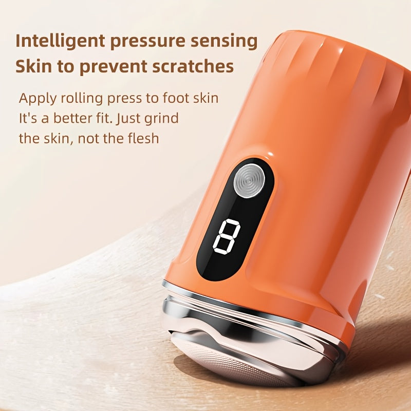 Rechargeable Electric Foot Grinder with Power Indicator and Interchangeable Grinding Heads