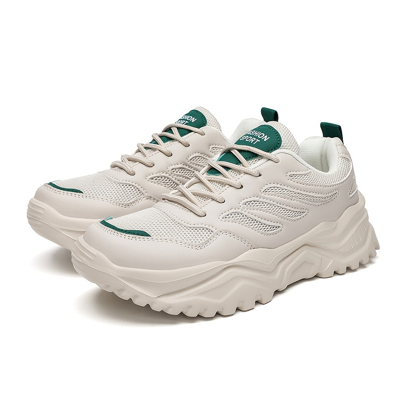 Ayollar uchun barcha yer sharoitlariga mos sneakers bej rangli LightAccent nafas oluvchi tarmoq, sirpanishga qarshi EVA taglik