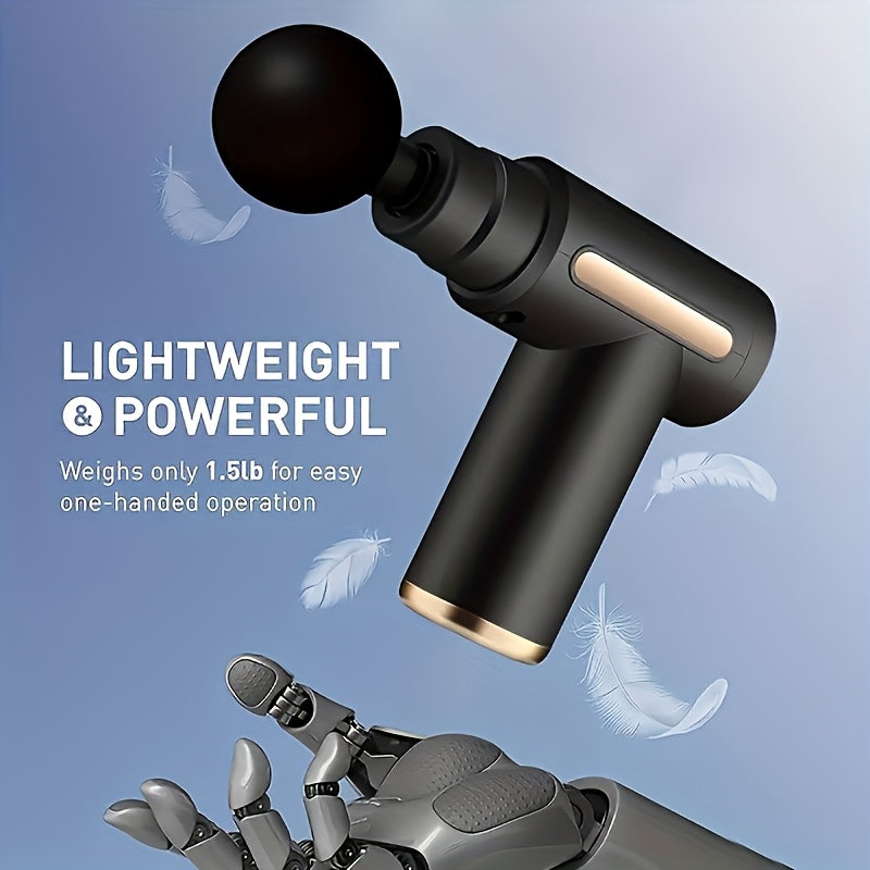 Portable Handheld Muscle Massager with 6-Speed Electric Gun Rechargeable Battery