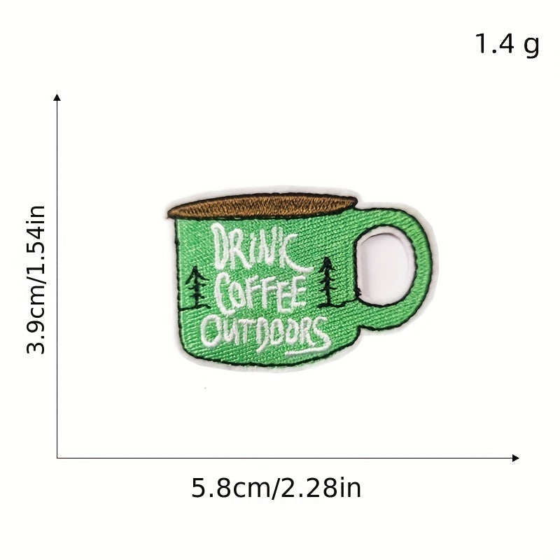 Set of 15 Vibrant Embroidered Iron-On Patches for Clothing Repair and Decoration