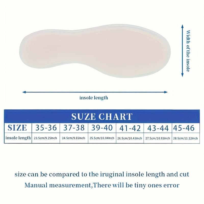 Men's Cowhide Leather Shoe Insoles Breathable Shock Absorption Pads