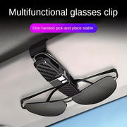 Car Visor Organizer with Sunglasses Holder and Ticket Card Clamp