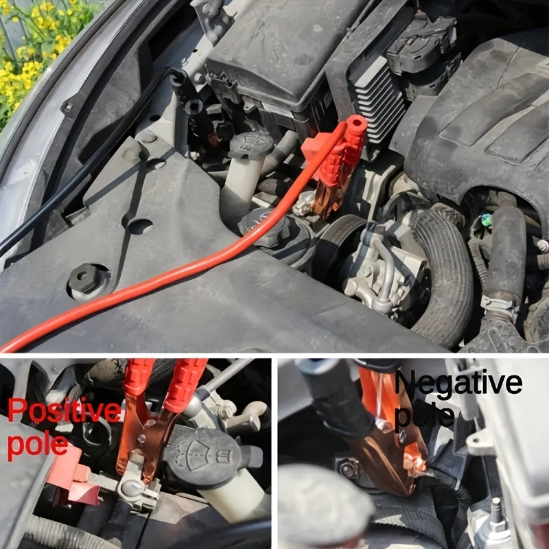 High Power Car Jumper Cables Kit 500A 219cm Copper Booster Wires