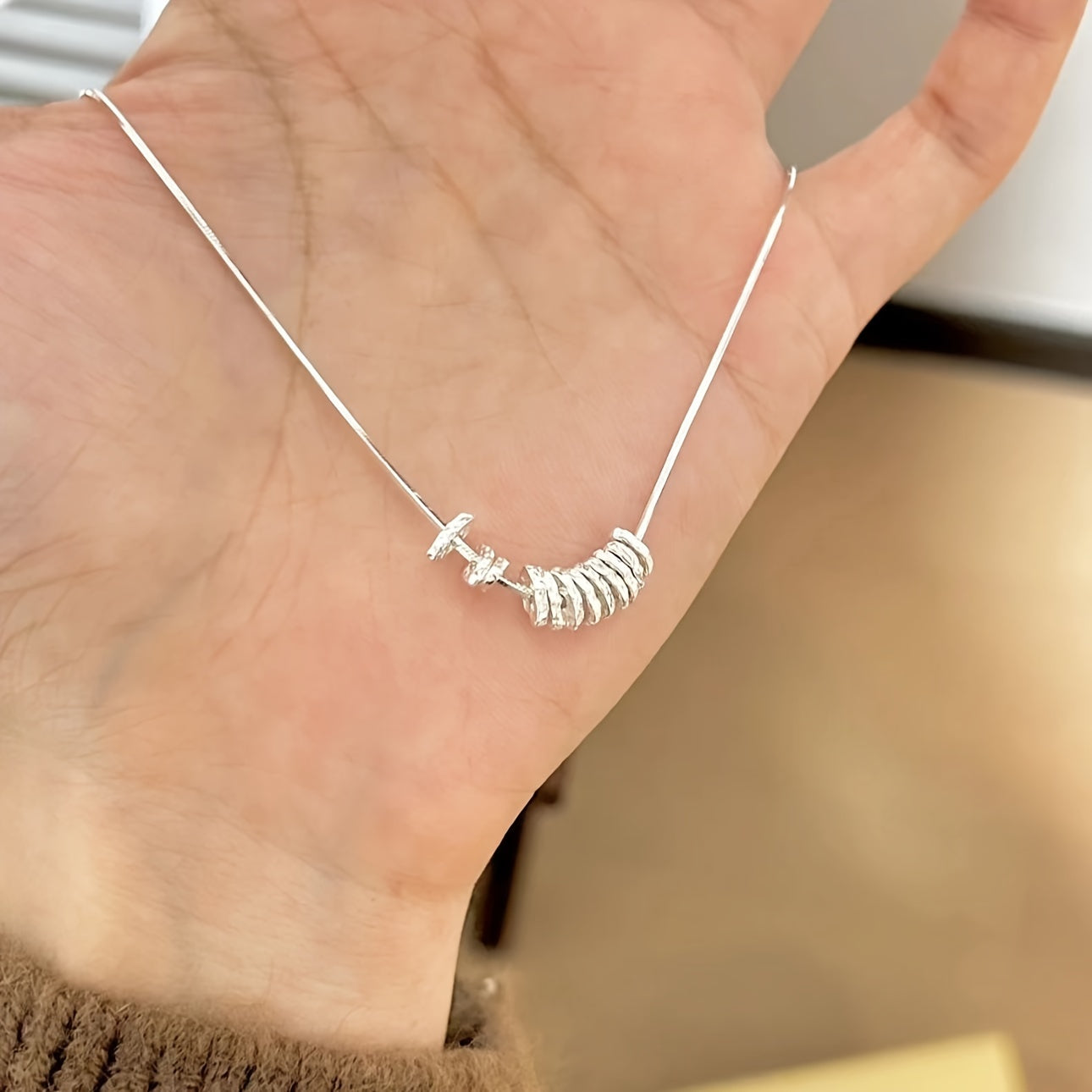 Удивительное ожерелье из стерлингового серебра для женщин - идеальный подарок на каждый день, безопасно для людей с аллергией, универсально для любого случая, легкое 3.7г/0.130oz