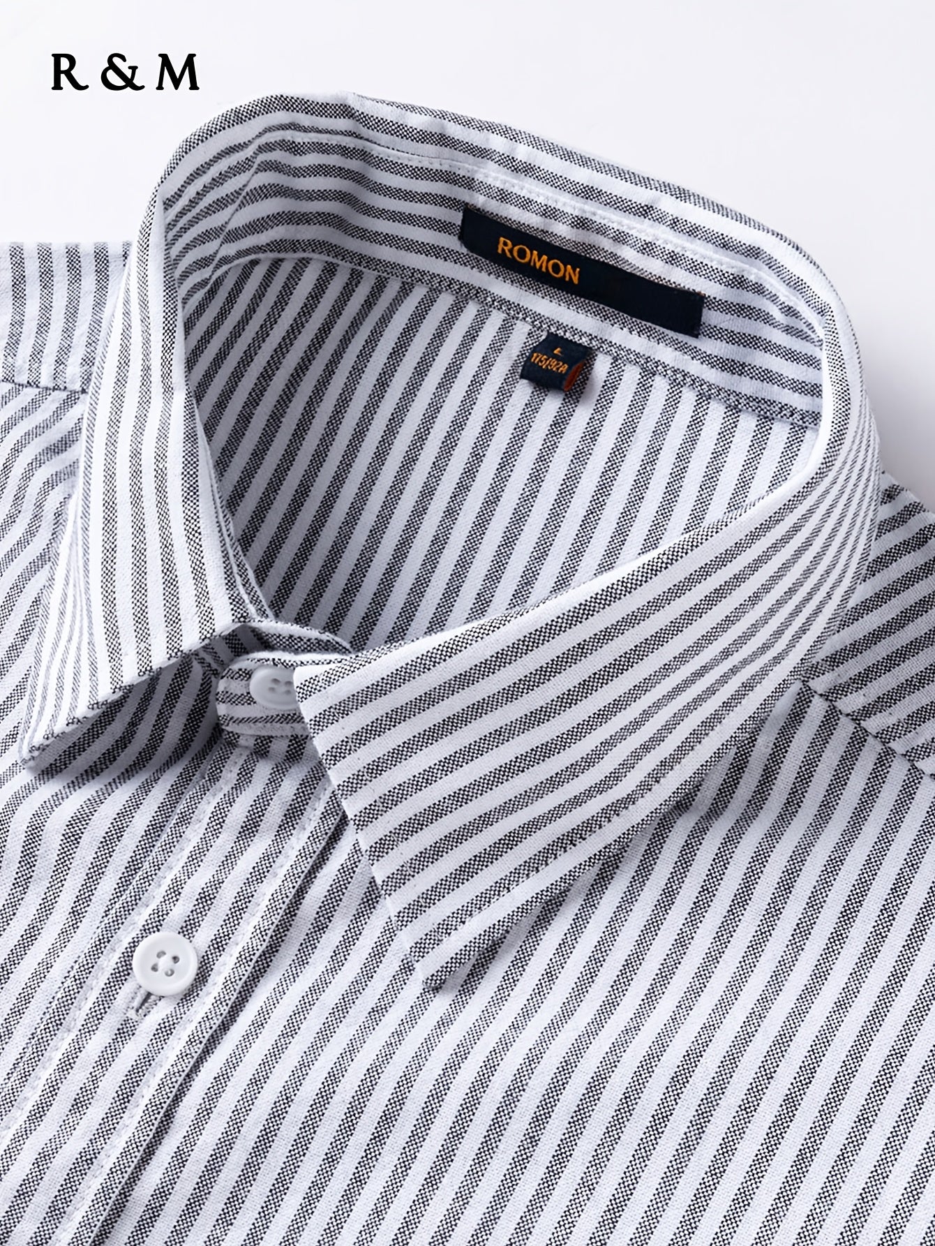 Мужская рубашка с длинным рукавом в полоску, дышащий хлопок, классический крой, для всех сезонов, повседневная