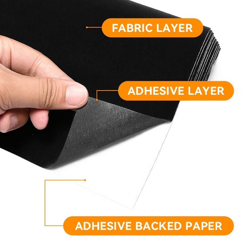 Self-Adhesive Suede Fabric Roll 30x150cm Solid Color for Car Interior DIY Crafts