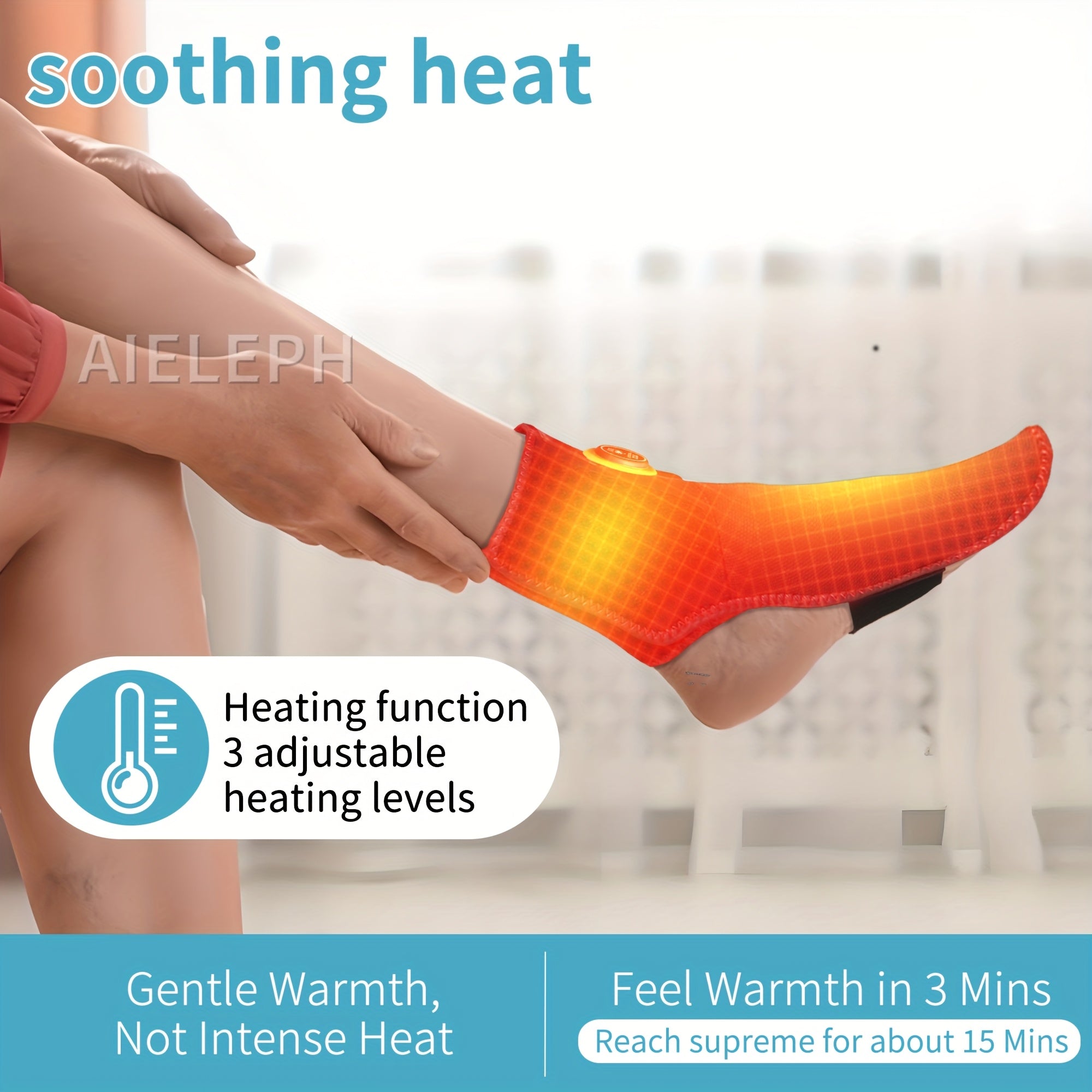 USB tizzaga isitish padlari, 3 ta titrash sozlamalari bilan og'riqni kamaytirish uchun