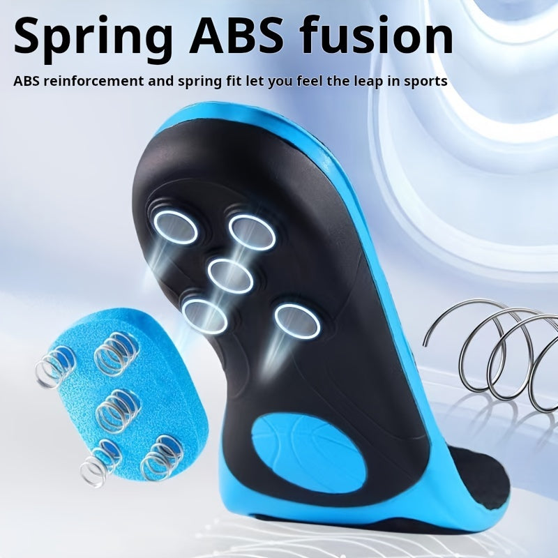 Unisex Sports Insoles Shock-Absorbing Arch Support Blue Black For Running