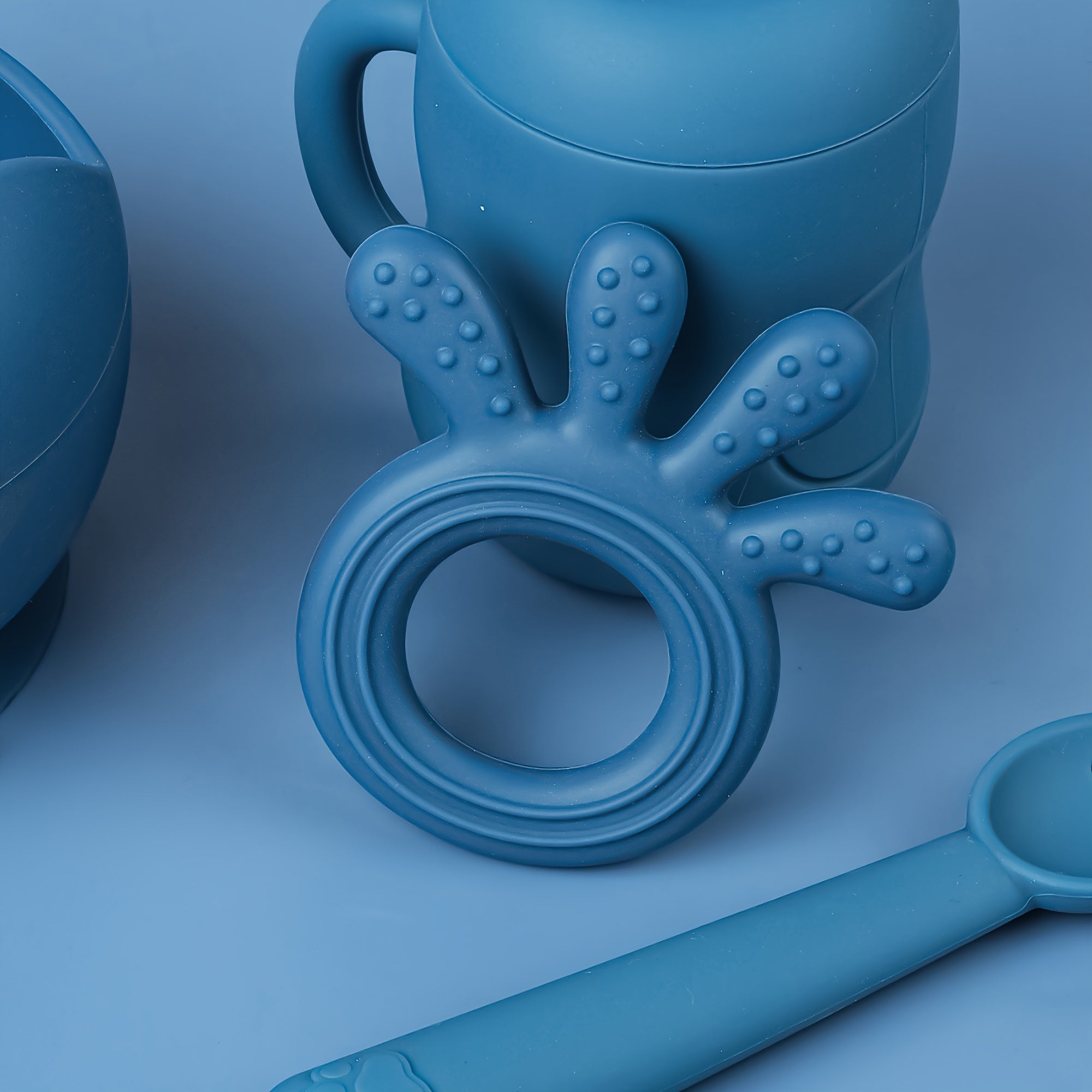 Baby Silicone Teether Toy for Infants and Toddlers Soft Textured BPA Free Fingerlike Design Dishwasher Safe