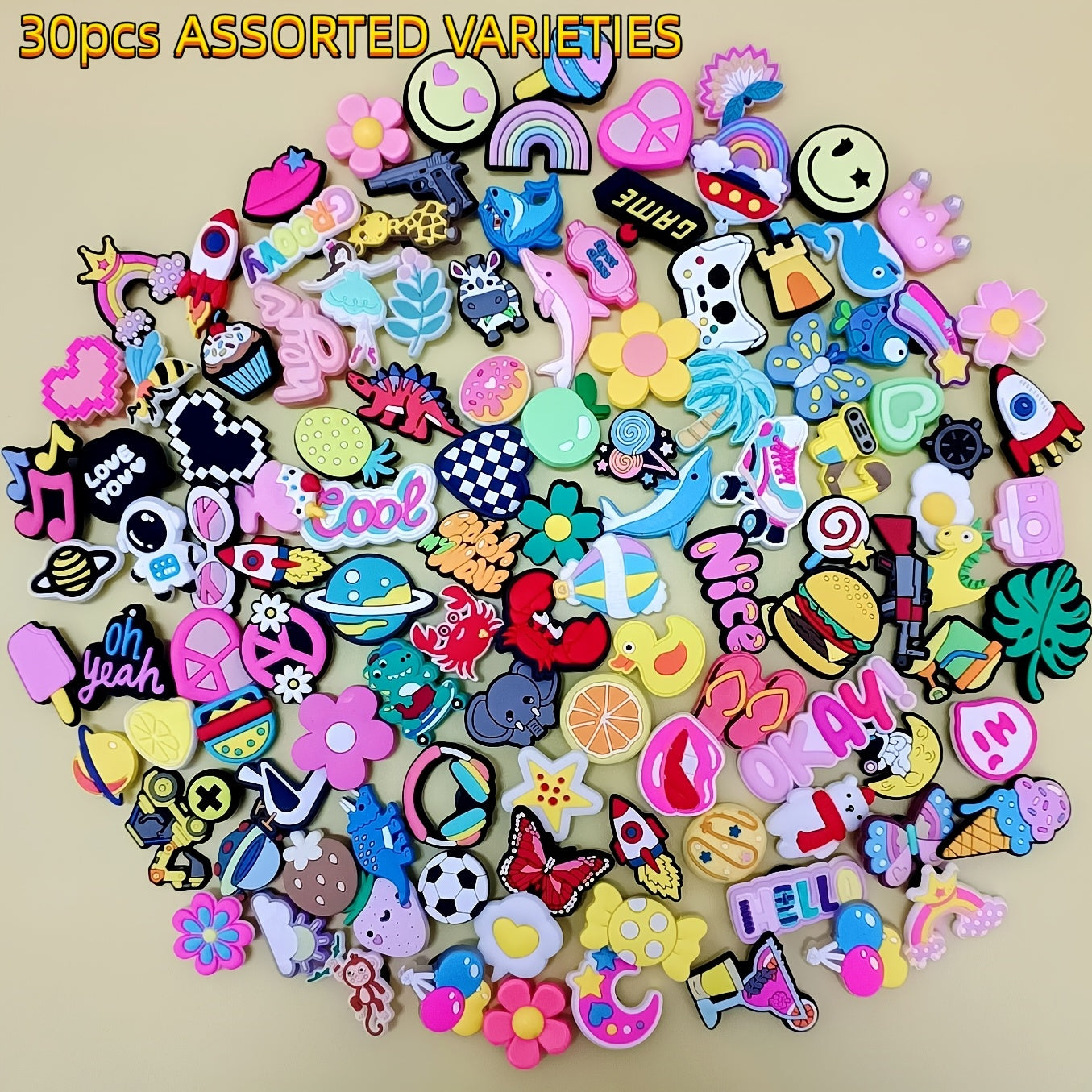 Decorative Shoe Accessories for Women Men Sizes 30 50 100 200 Beach Bag DIY