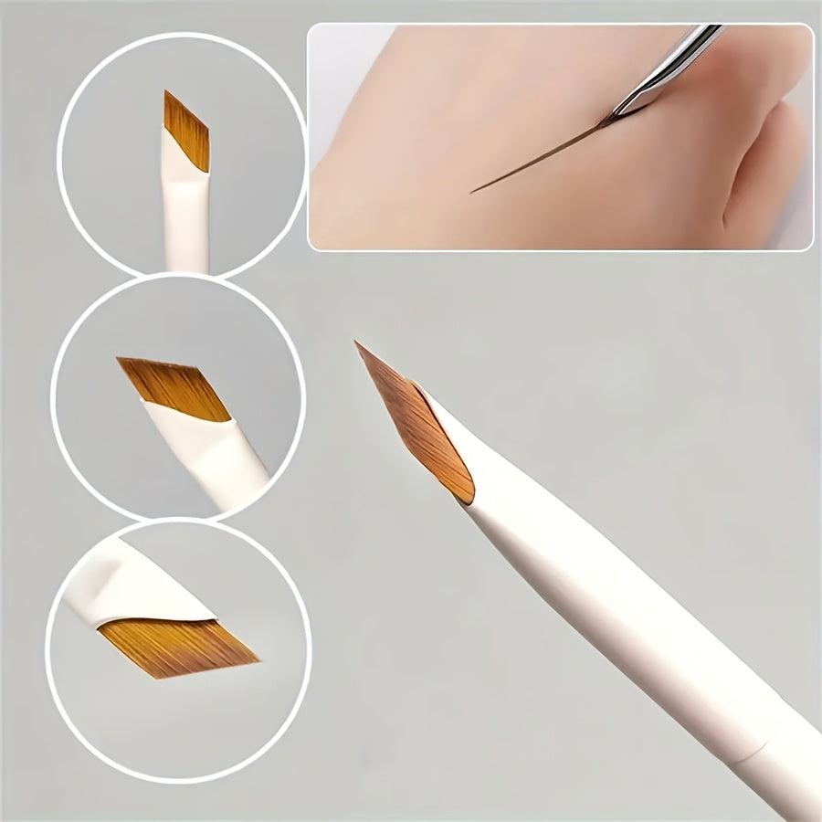 Women White Porcelain Eyeliner and Eyebrow Brush Set 1/2/3pcs