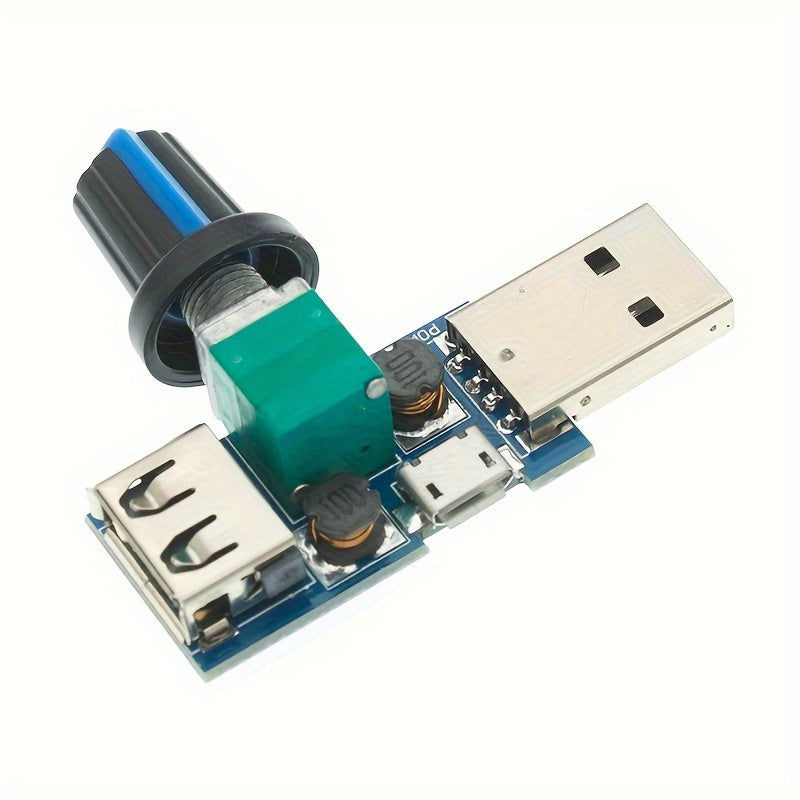 USB Fan Speed Controller for 5V DC Fans Adjustable Quiet Easy to Use