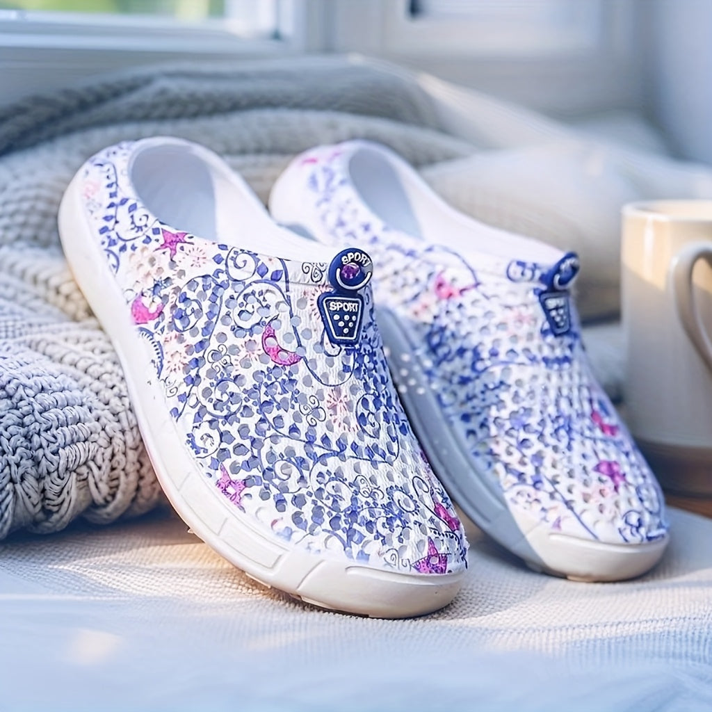 Women's Summer Shoes Breathable Star Moon Print Comfortable Stylish