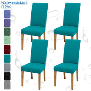 4-6 шт. Стрейчевые чехлы для стульев из молочного волокна с водоотталкивающими эластичными лентами, машинная стирка, 92% полиэстер, 8% спандекс, вес 140-160 г. Идеально подходит для декора дома и ресторана.