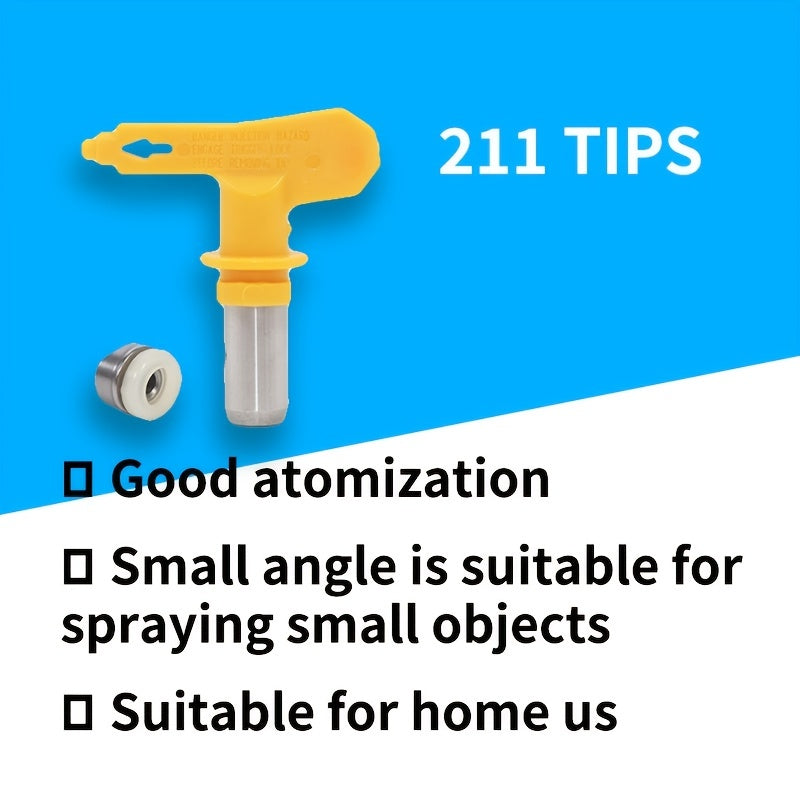 3-Piece Airless Paint Spray Gun Set with Nozzle Cover Swivel Joint for Walls Fences Cars Boats