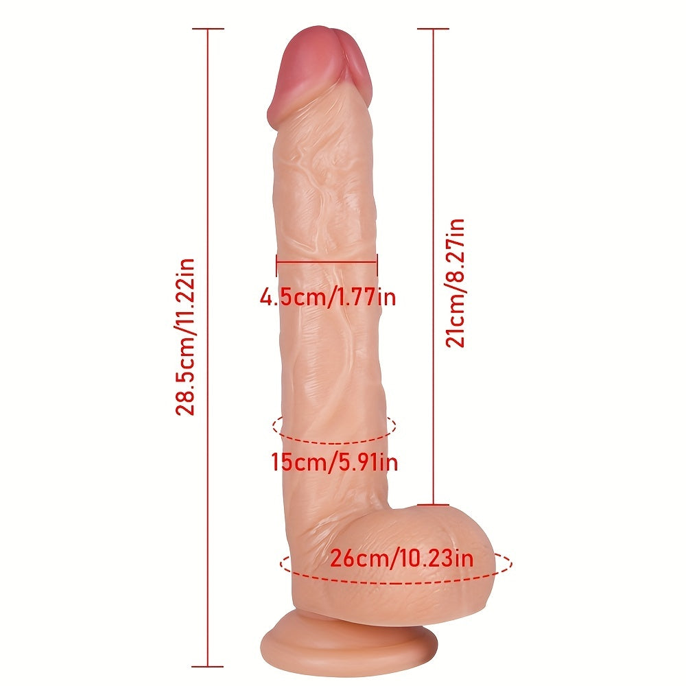 erkaklar uchun mastürbator 28.5cm Realistik dildo qalinlashtirilgan katta kattalar o'yinchoq