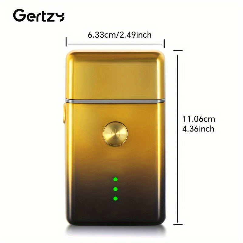 Afeitadora eléctrica recargable por USB para hombres con cuchilla de acero inoxidable desmontable para hogar y viajes