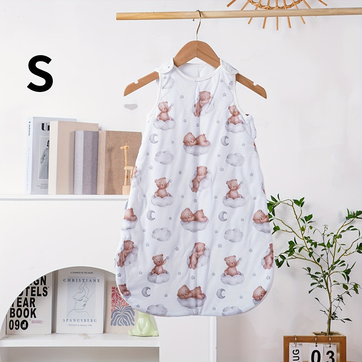 Baby Sleeping Bag for Infants 0-3 Years Polyester Zipper Sleep Sack with Cute Print